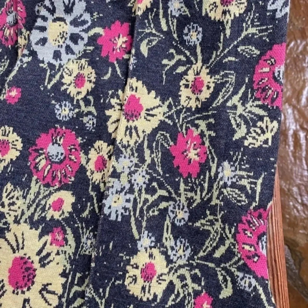 Free People Floral Knit Ponte Skinny Pants 6 - Picture 6 of 12